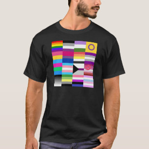 T-shirt Collage de drapeau de fierté de LGBT