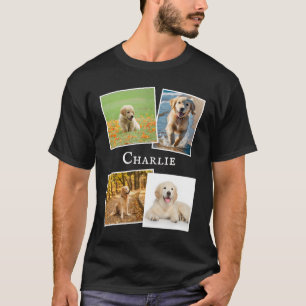 T-shirt Collage de familiers photo multi-Amoureux des chie