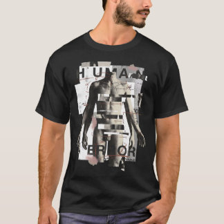 T-shirt Collage de figure déconstruite d'erreur humaine