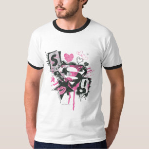 T-shirt Collage de flaques et de griffonnages de Supergirl