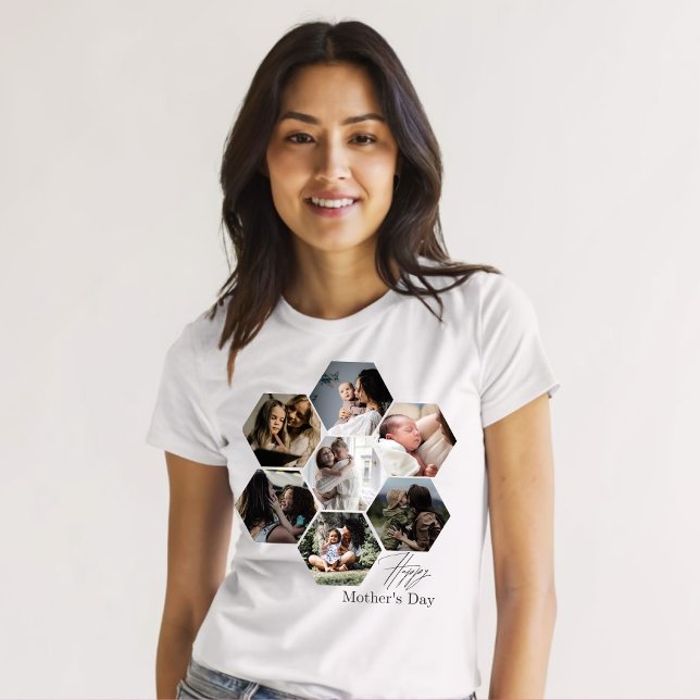 T-shirt Collage de fotos MOMMY personalizado del regalo de (Créateur téléchargé)