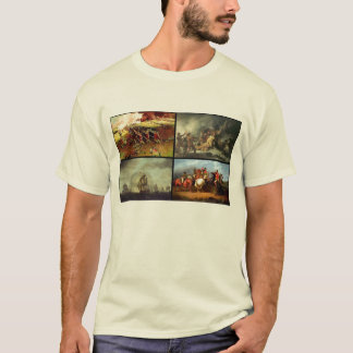 T-shirt Collage de guerre de révolutionnaire américain