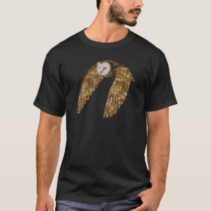 T-shirt Collage de hibou de grange de vol