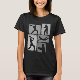 T-shirt Collage de joueur de cricket Hommes Femmes Entraîn