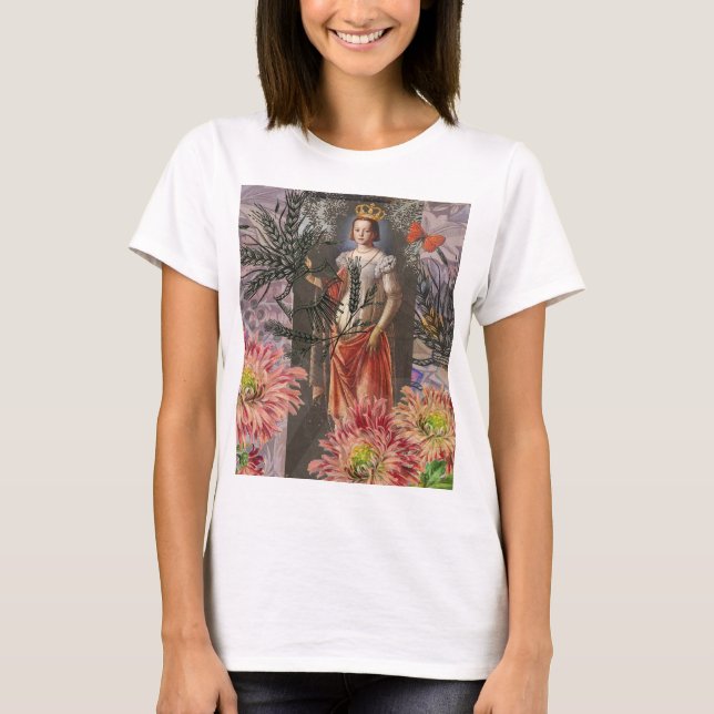 T-shirt Collage de la déesse céleste Vierge : Céleste vint (Devant)