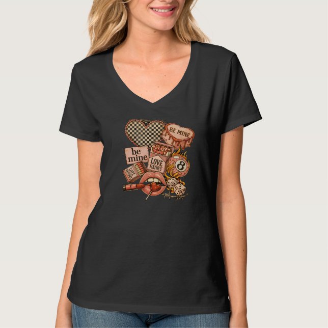 T-shirt Collage de la Saint-Valentin occidentale (Devant)