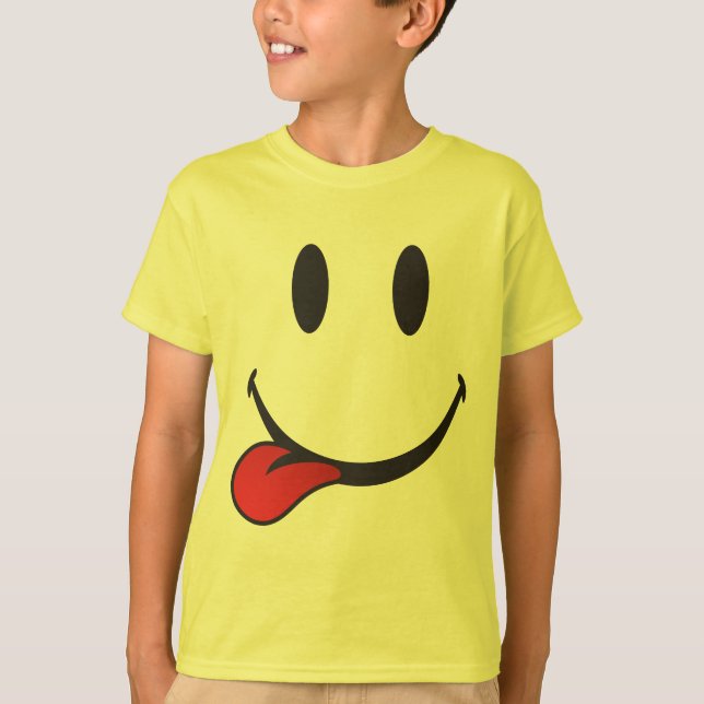T-shirt Collage de l'emoji de langue (Devant)
