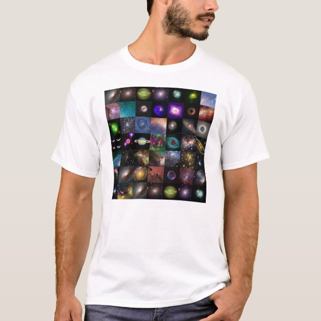 T-shirt Collage de l'espace (Devant)