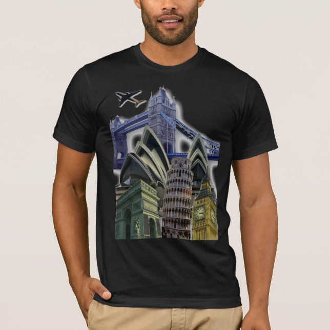 T-shirt Collage de monuments (Devant)