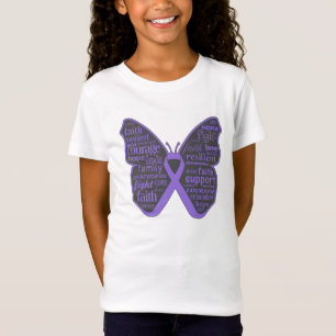 T-Shirt Collage de papillon de lymphome de Hodgkins des