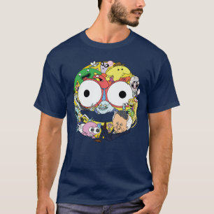 T-shirt Collage de personnages visage souriant Amis souria