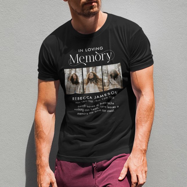 T-shirt Collage de photos commémoratives 'En mémoire d'amo (Créateur téléchargé)