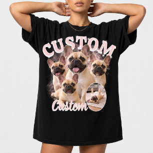 T-shirt Collage de photos de chien personnalisé de style b