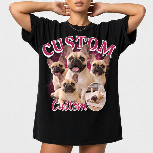 T-shirt Collage de photos de chien personnalisé de style b