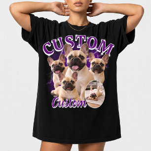 T-shirt Collage de photos de chien personnalisé de style b