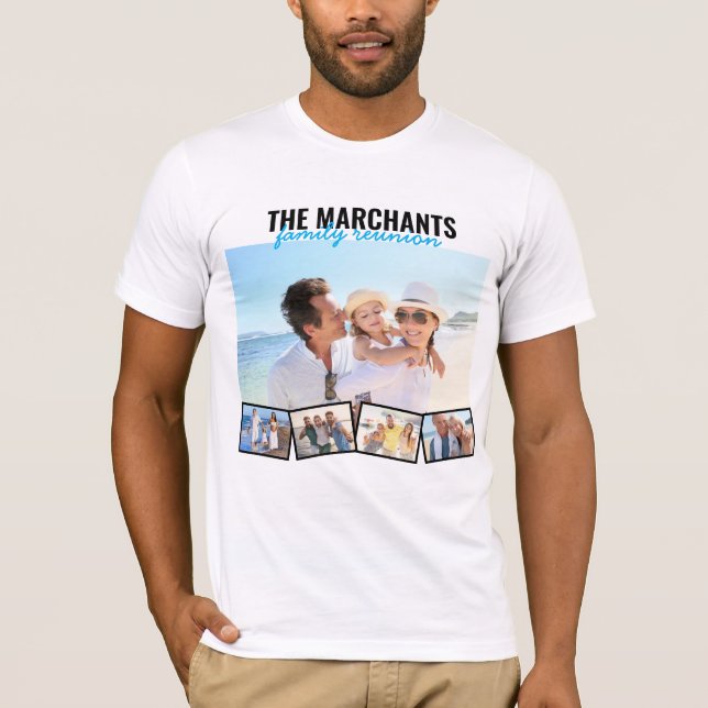 T-shirt Collage de photos de famille Retrouvailles personn (Devant)