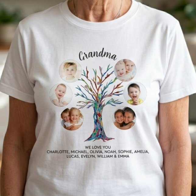 T-shirt Collage de photos de grand-mère (Créateur téléchargé)
