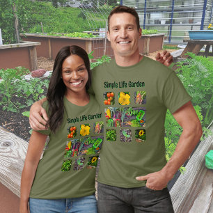 T-shirt Collage de photos de jardin communautaire