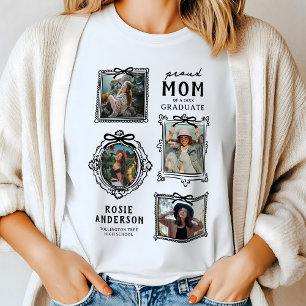 T-shirt Collage de photos de la remise de diplôme de maman
