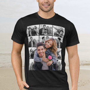 T-shirt Collage de photos découpées pour couple
