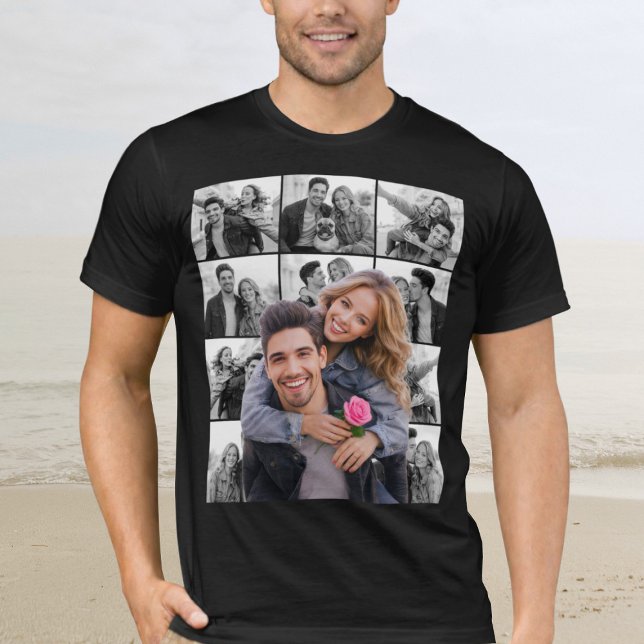 T-shirt Collage de photos découpées pour couple (Créateur téléchargé)