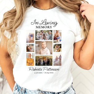 T-shirt Collage de photos en souvenir Funérailles Mémorial