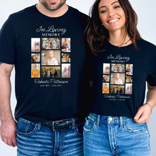 T-shirt Collage de photos en souvenir Funérailles Mémorial