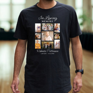 T-shirt Collage de photos en souvenir funéraire mémorial 