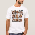 T-shirt Collage de photos Instagram avec 9 photos carrés<br><div class="desc">Utilisez vos photos sans cadres sur celle-ci ! Ajoutez vos photos et instantanés préférés à cette bande pour un garde-mémoire amusant. Une façon artistique d'afficher vos meilleures photos de partage.</div>