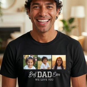 T-shirt Collage de photos personnalisé Meilleur Papa de to