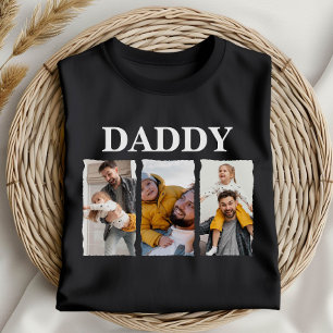 T-shirt Collage de photos personnalisé Papa – Cadeau perso