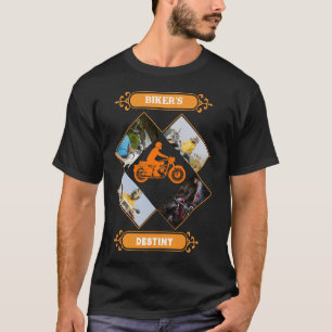 T-shirt Collage de photos personnalisé pour motard