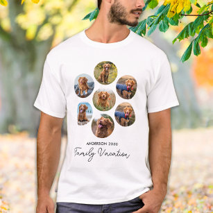 T-shirt Collage de photos personnalisées 7 Vacances famili