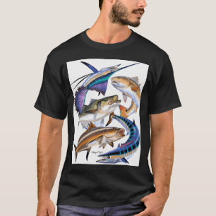 T-shirt Collage de poissons de combat