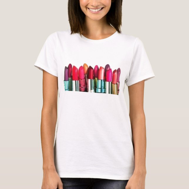 T-shirt collage de rouge à lèvres (Devant)