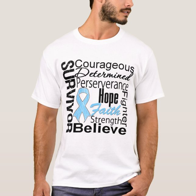 T-shirt Collage de survivant de cancer de la prostate (Devant)
