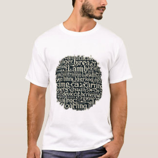 T-shirt Collage de texte circulaire
