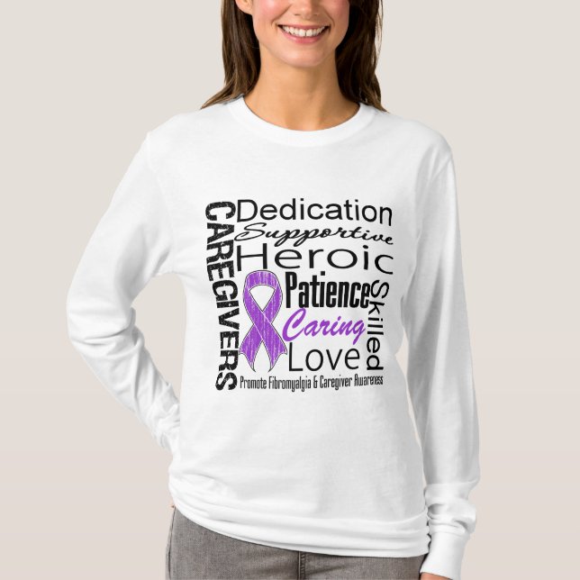 T-shirt Collage de travailleurs sociaux de fibromyalgie (Devant)