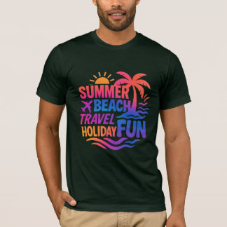 T-shirt Collage de typographie d'été avec de la graisse gr