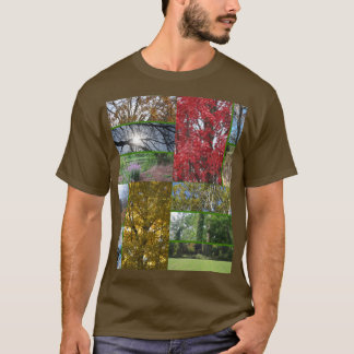 T-shirt Collage des forêts et des arbres sur Brown