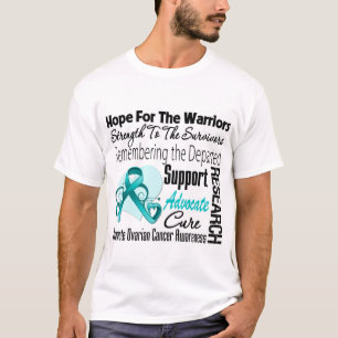 T-shirt Collage d'hommage d'espoir de Cancer ovarien