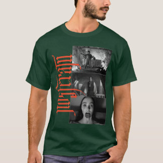 T-shirt Collage d'horreur gothique UniBlack Petit Manche c