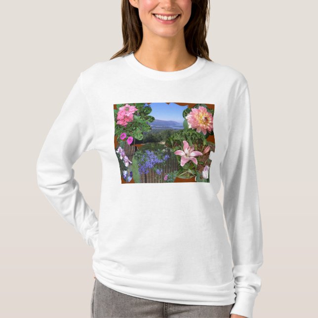 T-shirt Collage floral de nature (Devant)