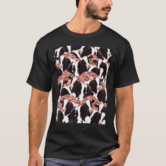 T-shirt Collage folle de cookie de vache (Devant)