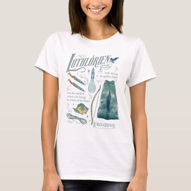 T-shirt Collage graphique aquarelle LOTHLORIEN™ (Devant)