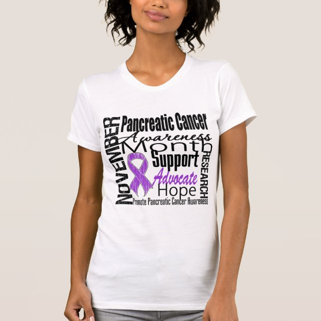 T-shirt Collage - mois de conscience de Cancer (Devant)