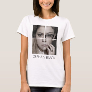 T-shirt Collage orphelin de clone du noir