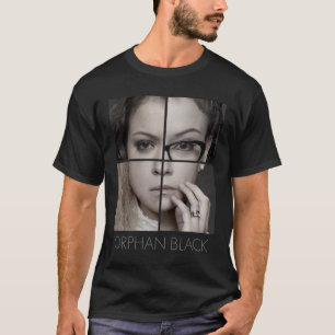 T-shirt Collage orphelin de clone du noir