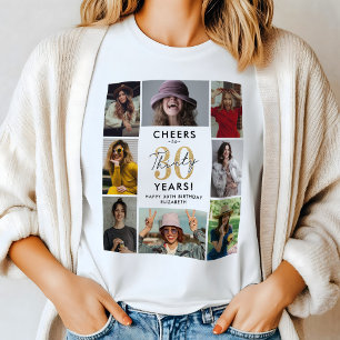 T-shirt collage photo anniversaire 30 ans élégant
