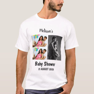 T-shirt Collage photo Baby shower 3 personnalisé